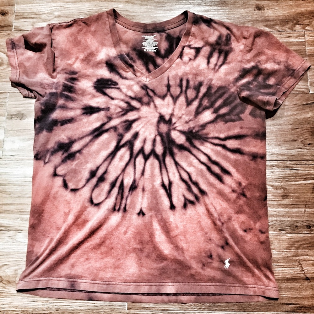POLO RALPH LAUREN custom bleach dye t-shirt.